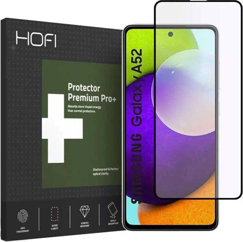 Samsung Galaxy A52s (5G) / A52 (4G/5G) Hofi Pro+ Skjermbeskytter- Case Friendly - Svart Kant