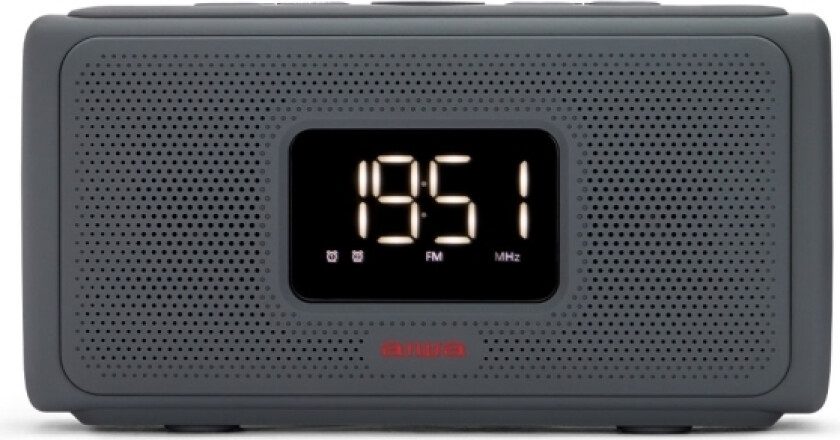 Aiwa Cru-80Bt, Digital Vekkerklokke, Rektangel, Grå, 24 Timers, Fm, Pll, 87,5 - 108 Mhz