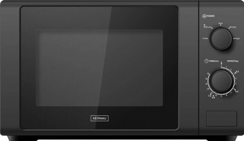 Kfmo 2011 Mb, Benkeplate, Solo Mikrobølge Ovn, 20 L, 700 W, Rotasjon, Svart