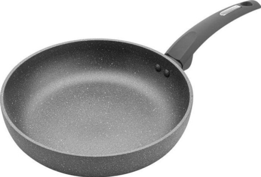 Frying Pan Lava Stone 24 Cm (Gray, 5-Layer Coating, Black Handle)