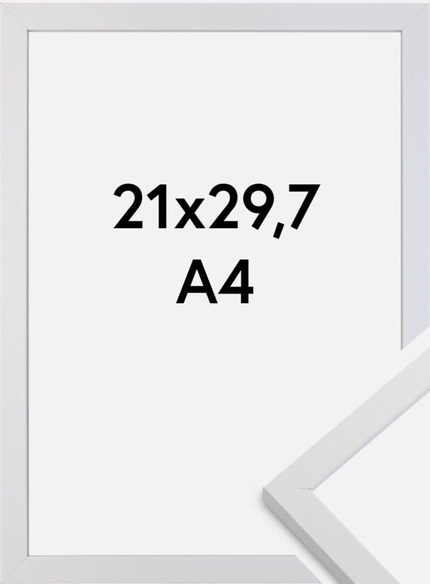 Ramme Trendy Akrylglass Hvit 21x29,7 Cm (A4)