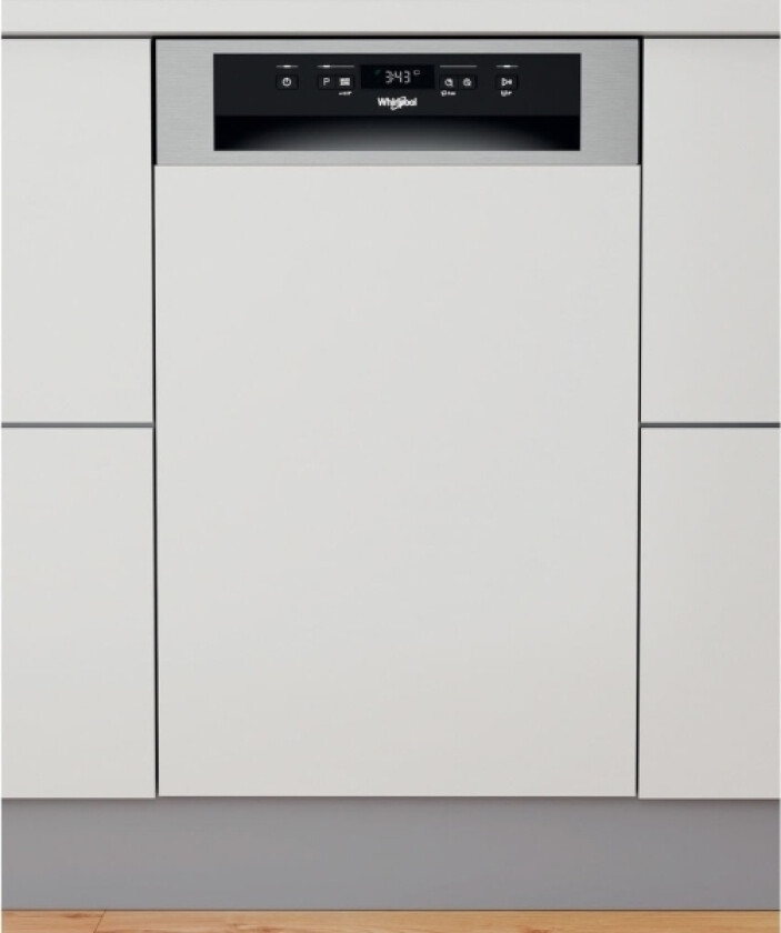 Whirlpool Wsbc 3M27 X, Underbyggd, Slimline (45 Cm), Svart, Rostfritt Stål, Röra, 1,3 M, 1,55 M