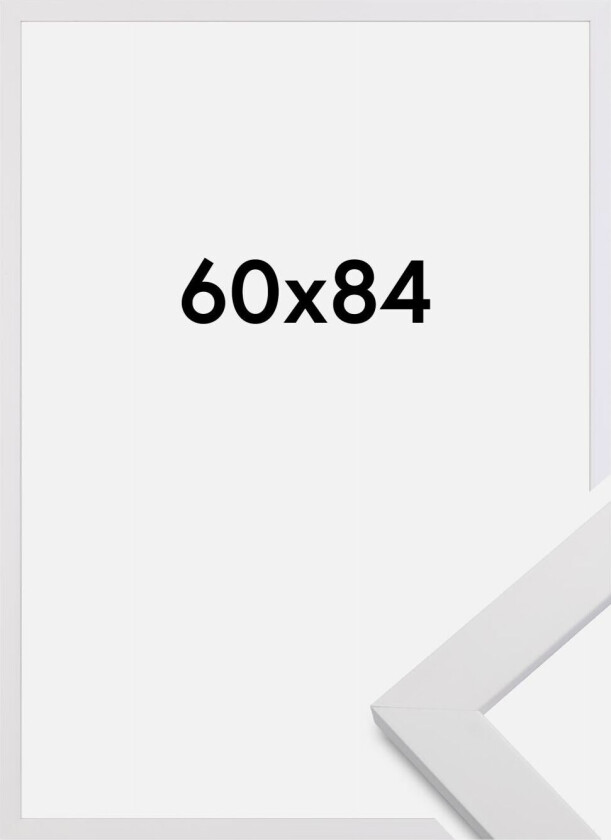 Ramme White Wood Akrylglass 60x84 Cm