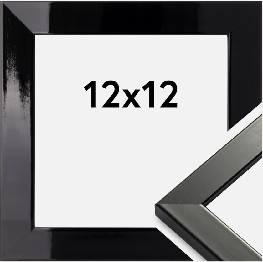 Ramme Uppsala Svart Høyglans 12x12 Cm