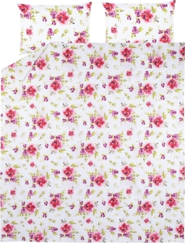 Sengesett Okko Deksel Kompl Polikot Drømmerose 200X220