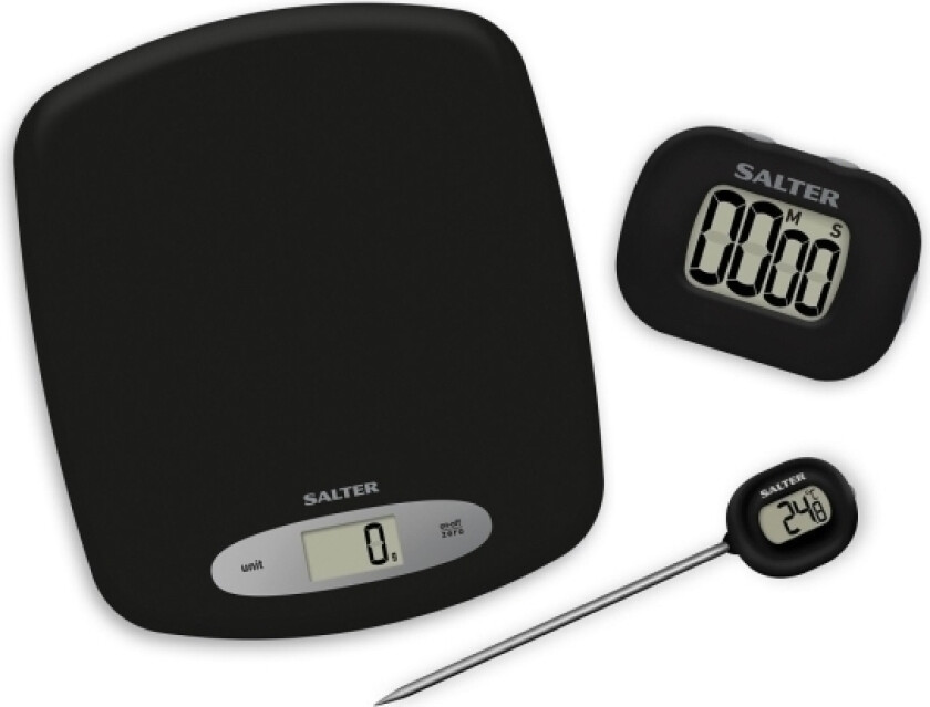 1008 Gsbkxr, Elektronisk Kjøkkenvekt, 5 Kg, 1 G, Svart, Benkeplate, Knapper