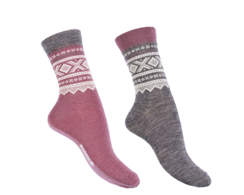 Marius Tynne Ullsokker 2-pk, Unisex Mesa Rose Grey 40-42