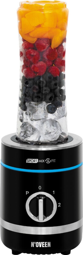 Noveen Sb1000 X-Line, Bord Juicepresse, 0,6 L, Pulsfunksjon, Isknusing, 300 W, Sort