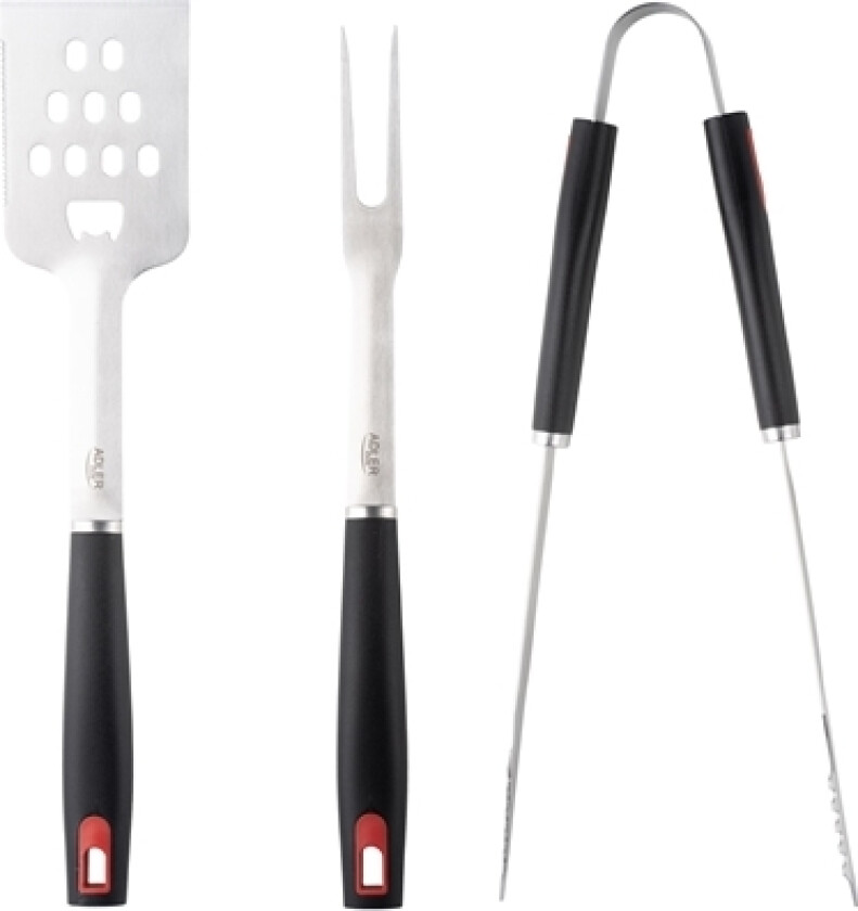 Adler | Grillredskapssett Med Bæreveske | Ad 6727 | Grillbestikksett | 4 Stk(Er) | Rustfritt Stål/Sort