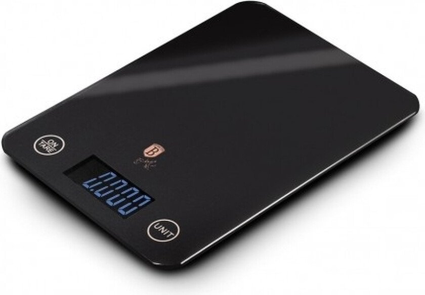 Berlinger Haus Bh/9361, Elektronisk Kjøkkenvekt, 5 Kg, Sort, Plast, Herdet Glass, Glass, Benkeplate