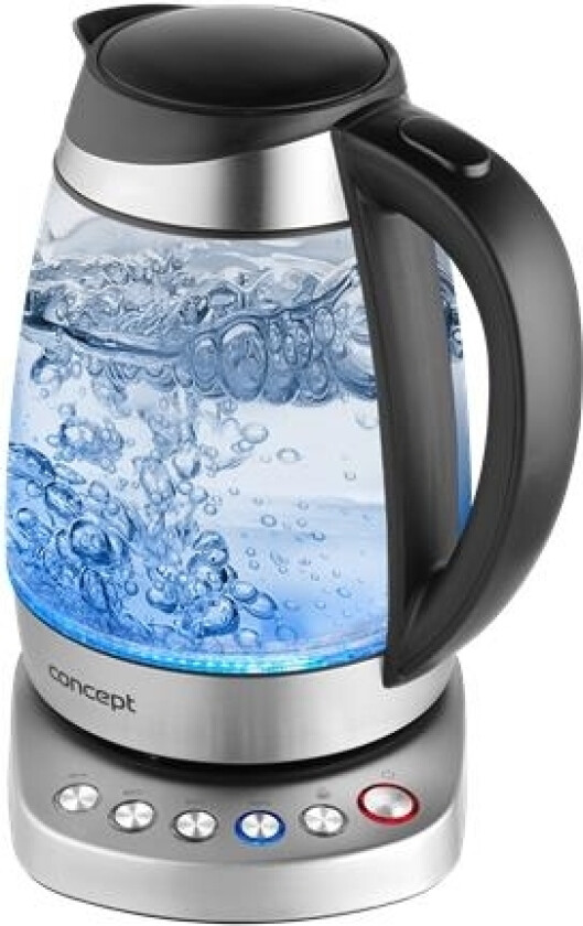 Rk4130, 1,7 L, 2200 W, Svart, Rustfritt Stål, Gjennomsiktig, Glass, Justerbar Termostat, Overopphetingsbeskyttelse