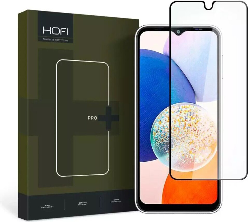 Samsung Galaxy A14 (5G) Hofi Pro+ Skjermbeskytter i Herdet Glass - Case Friendly - Svart Kant