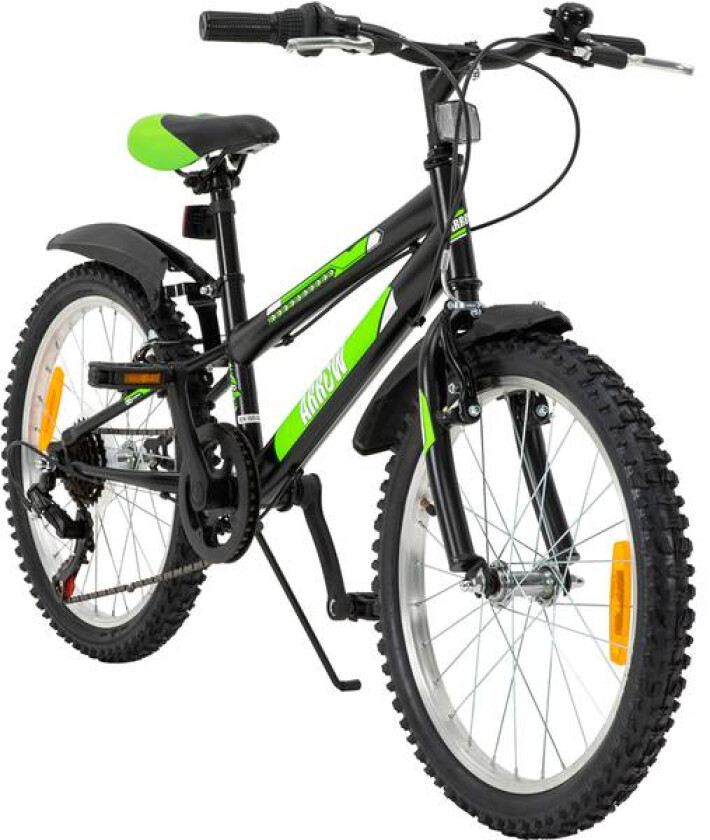 Barnesykkel Actionbikes Arrow 20" - sort/grønn