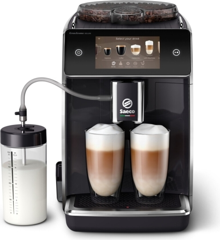 Sm6680, Espressomaskin, 1,8 L, Kaffe Bønner, Malt Kaffe, Innebygd Kaffekvern, 1500 W, Sort