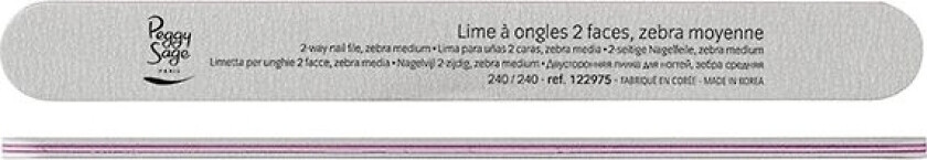 Double-Sided Nail File 240/240, Zebra