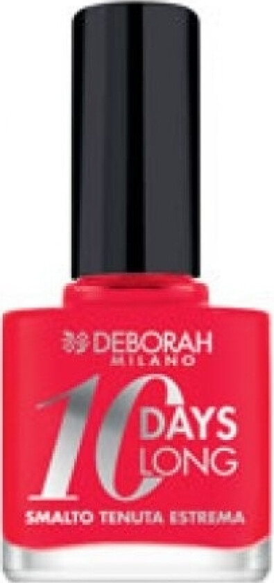 Deborah Deborah, 10 Days Long, Nail Polish, En870, Coral Red, 11 Ml For Women