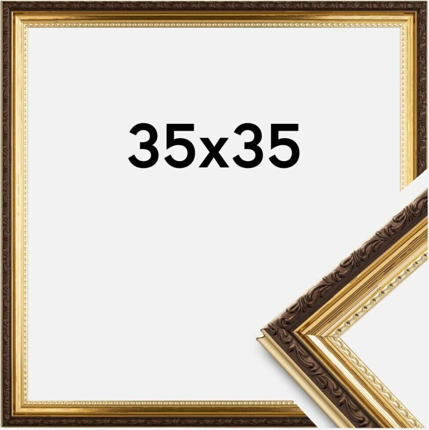 Ramme Abisko Akrylglass Gull 35x35 Cm