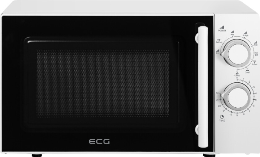 Ecg Mtm 2073 Gwe, Benkeplate, Solo Mikrobølge Ovn, 20 L, 700 W, Rotasjon, Hvit