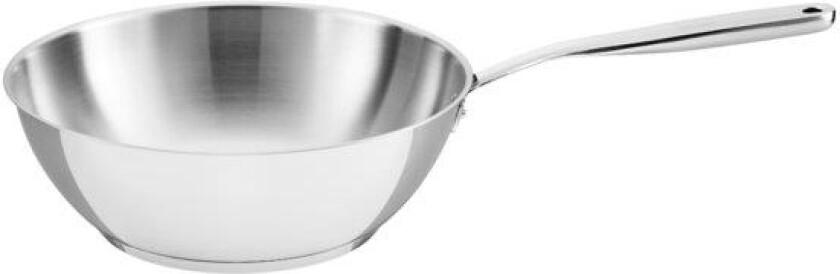 All Steel Pure, Rund, Wok-/Stekepanne, Rustfritt Stål, Ingen Belegg, 270 °C, Aluminium, Rustfritt Stål