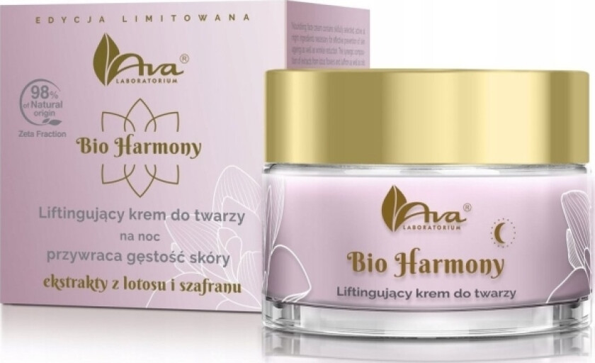 Ava Bio Harmony Lifting Face Cream For Natten Gjenoppretter Hudens Tetthet, 50 Ml