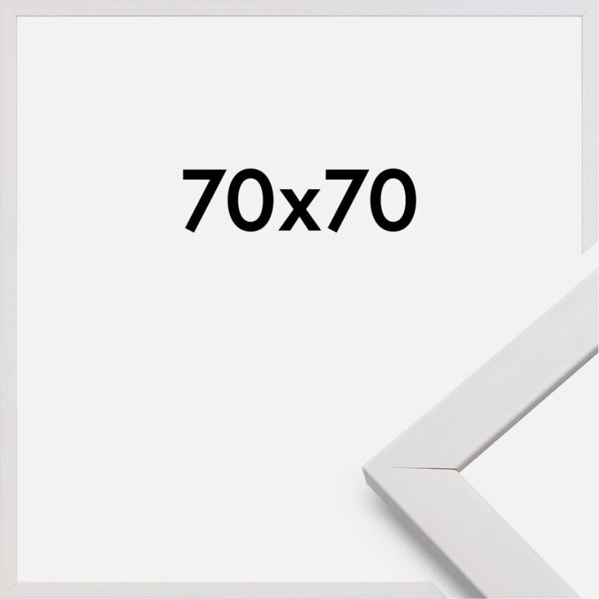 Ramme Stilren Hvit 70x70 Cm