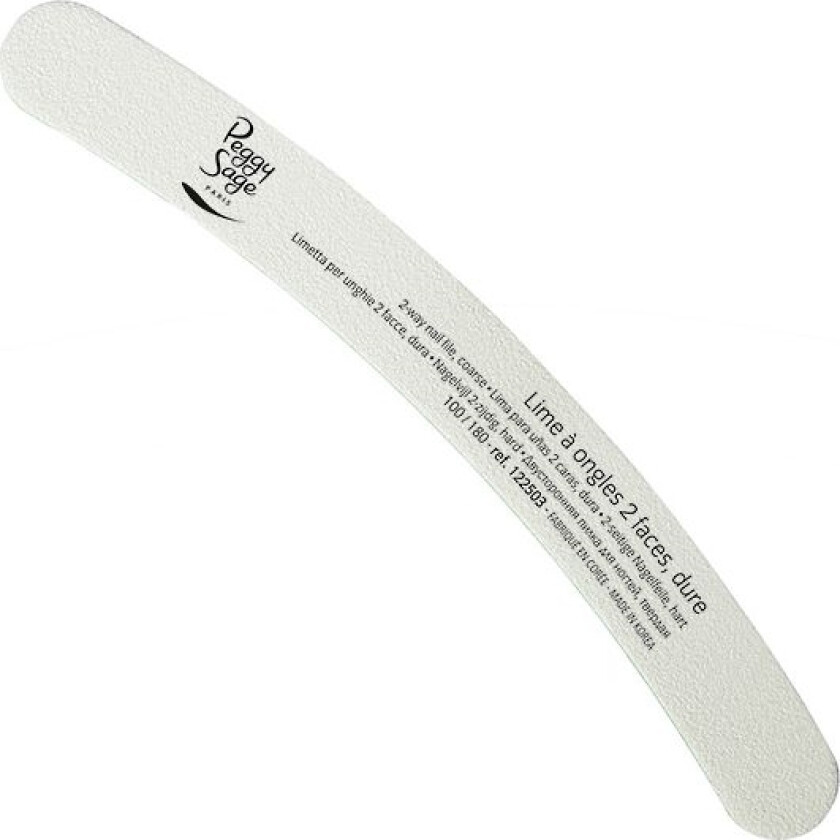 Nail File Banana Double-Sided 100/180 White