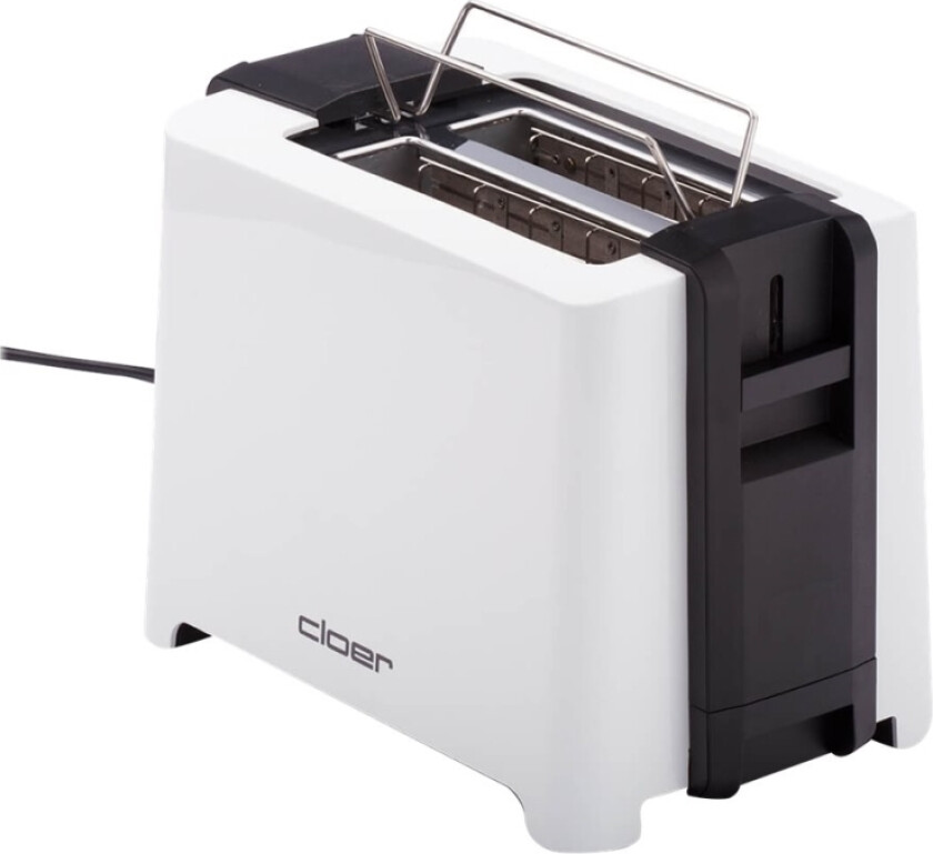 3531 - Brødrister - 2 Skive - 2 Spor - Hvit/Svart