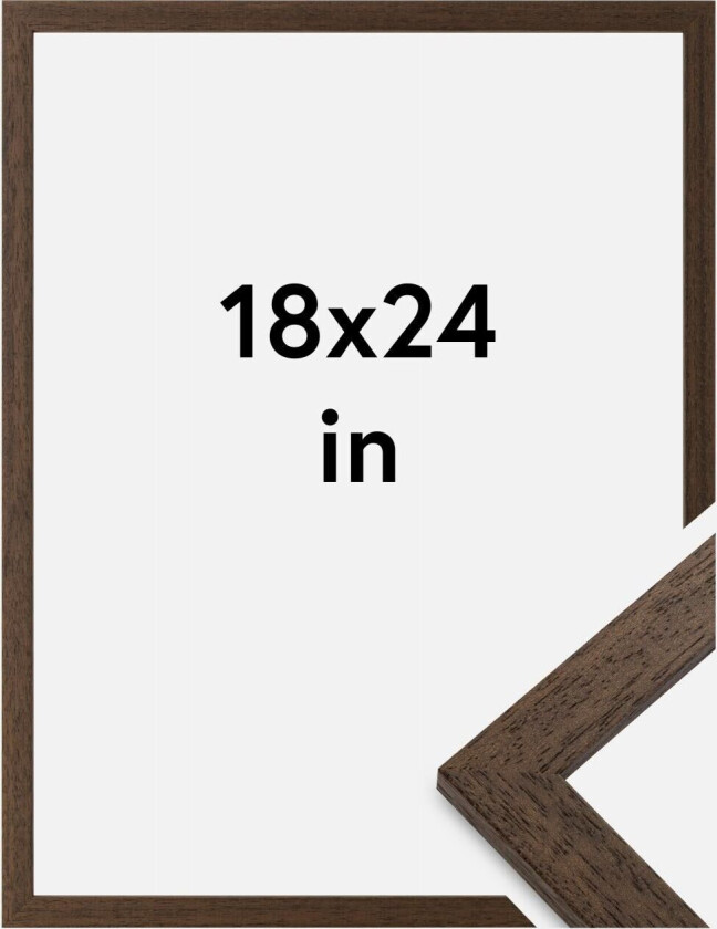 Ramme Brown Wood Akrylglass 18x24 Inches (45,72x60,96 Cm)