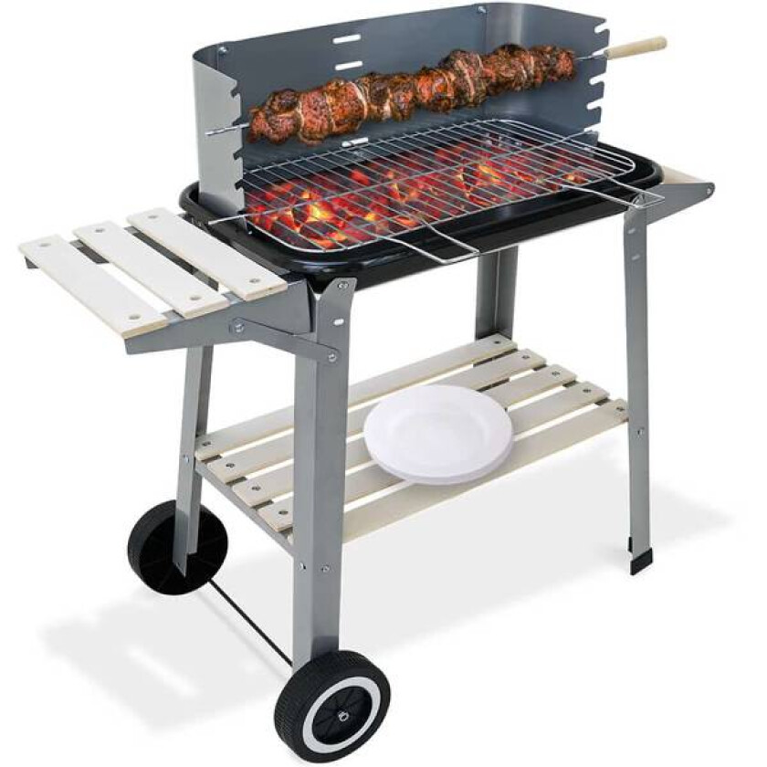 Grillvogn med hjul - 83x44x87cm