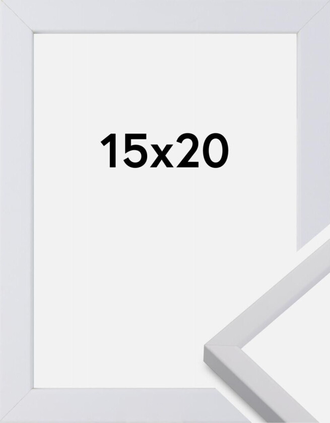 Ramme Exklusiv Hvit 15x20 Cm