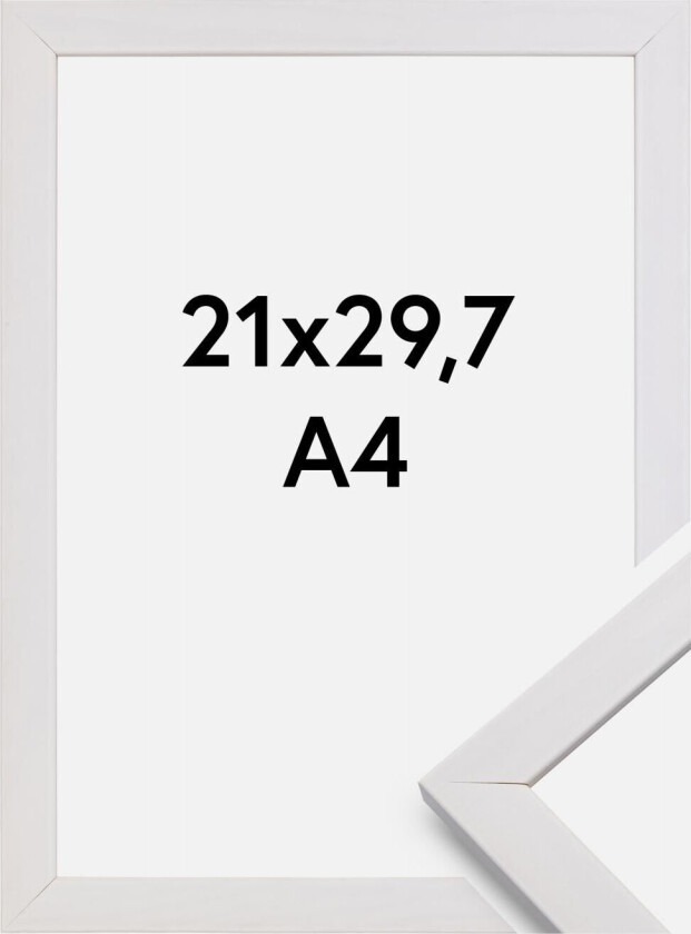 Bilde av Ramme Stilren Akrylglass Hvit 21x29,7 Cm (A4)