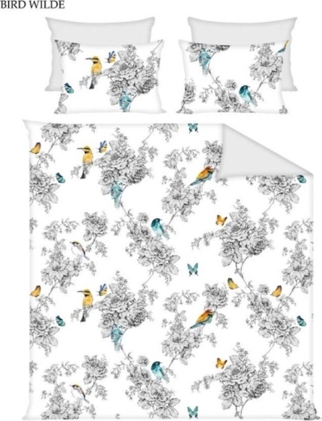 Sengesett Domoletti Kompl Cover Satin Fugl Wilde 200X220