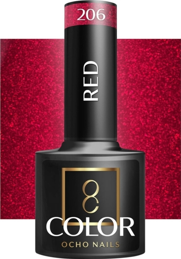 Activeshop Ocho Nails Hybrid Nail Polish Red 206 -5 G