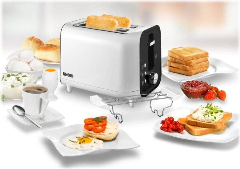 38410 - Brødrister - 2 Skive - 2 Spor - Hvit