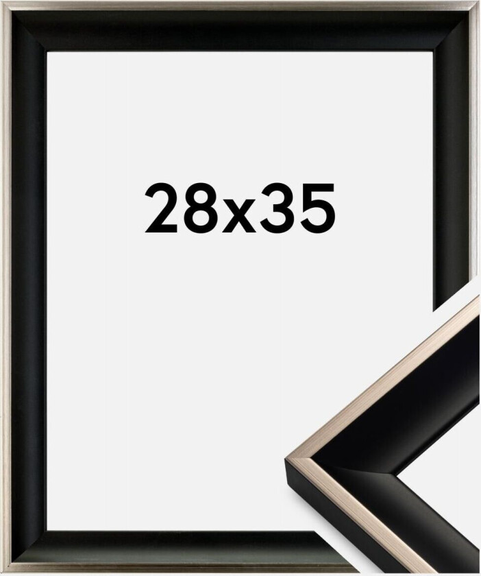 Ramme Öjaren Svart-Sølv 28x35 Cm