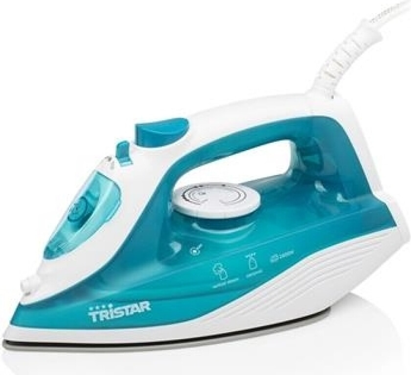 St-8300, Dampstrykejern, Keramisk Strykesåle, 1,9 M, 40 G/Min, Turkis, Hvit, 16 G/Min