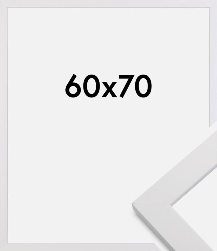Ramme White Wood 60x70 Cm