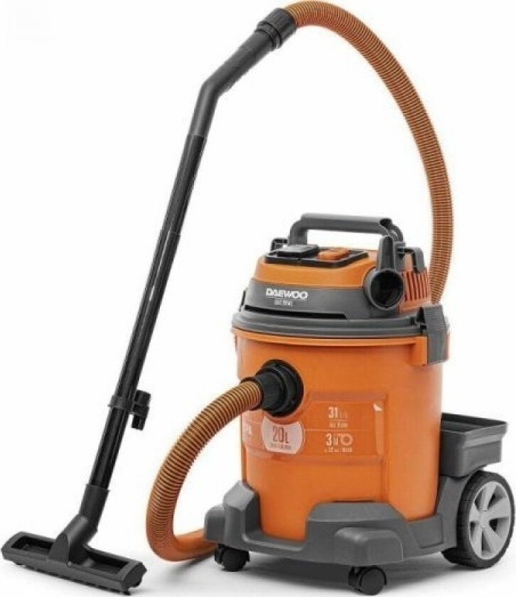 Vacuum Cleaner|Daewoo|Davc 2014S|Wet/Dry/Industrial|1400 Watts|Capacity 20 L|Noise 85 Db|Weight 6.5 Kg|Davc2014s