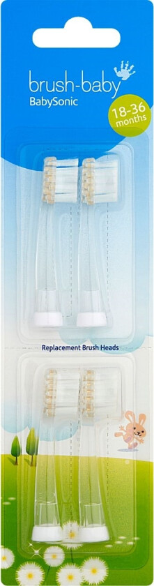 Børste-Babyspiss Til Babysonic Sonisk Tannbørste, 4 Stk.