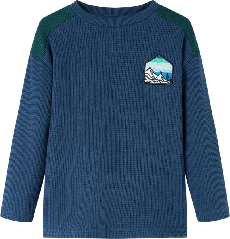 Vaffelgenser for barn marineblå 140