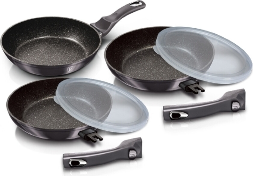 Berlinger Haus Frying Pan Set Of 3 Granite Pans Berlingerhaus Bh-7055