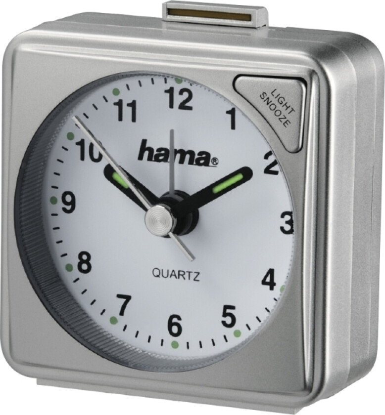 A50, Quartz Vekkerklokke, Sølv, Plast, Analog, Hvit, Aa Mignon