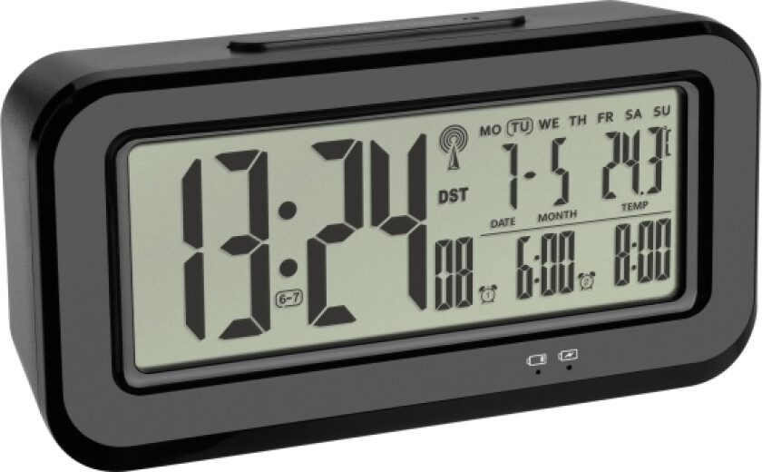 Tfa-Dostmann Boxx, Digital Vekkerklokke, Rektangel, Sort, Plast, 0 - 50 °C, F, °C