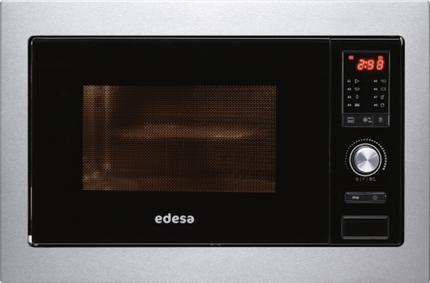 Emw-2510-Ig X, Innebygget, Kombinasjon Mikrobølge, 25 L, 900 W, Knapper, Rotasjon, Sort, Rustfritt Stål