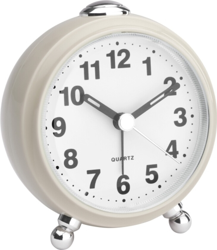 Tfa-Dostmann 60.1030.09, Quartz Vekkerklokke, Rund, Beige, Plast, Analog, Batteri