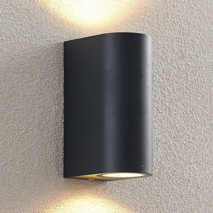 Fijona utendørs vegglampe, rund, 15 cm