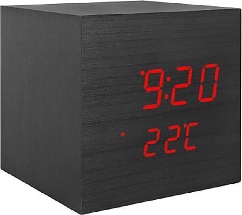 Ltc Led Kube Vekkerklokke Med Termometer Lxltc07