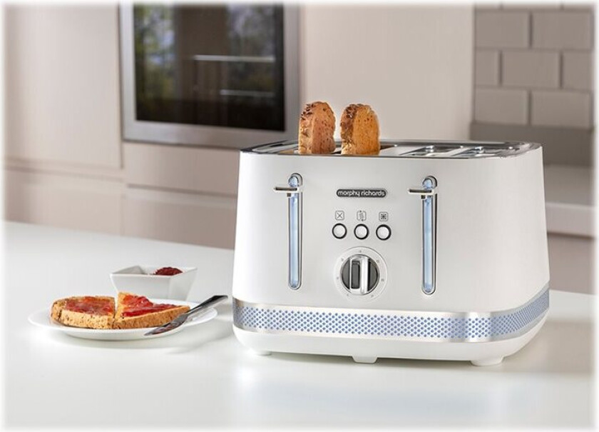 Illumication 248021 - Brødrister - 4 Skive - 4 Spor - Hvit