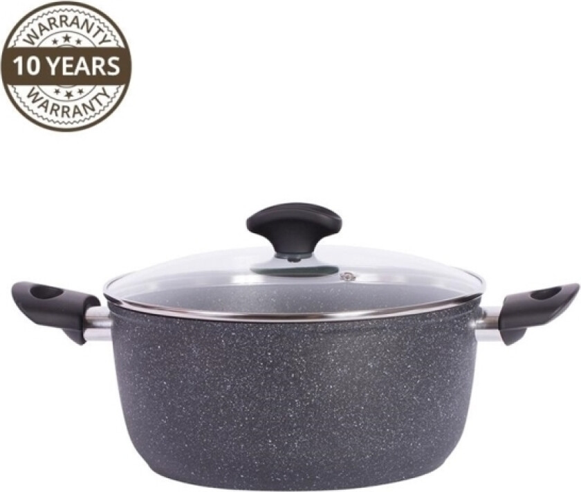 Casserole 24 W/Lid Black Stone Induction