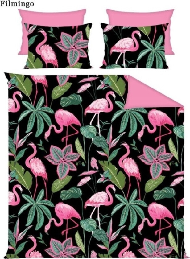 Sengesett Domoletti Kompl Trekk Satin Flamingo 160X200